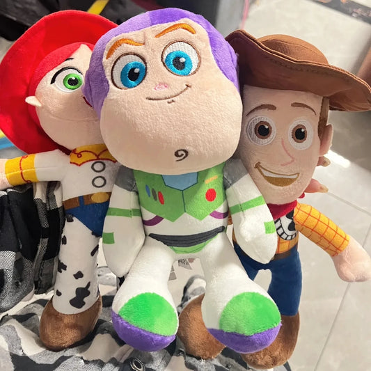 23cm Cute Woody Buzz Lightyear Plush Toy Lovely Stuffed Anime Jessie Plushies Pendant Cartoon Doll Home Decor Xmas Gifts