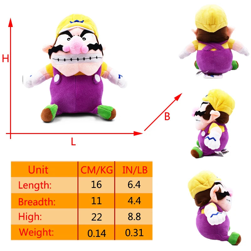 Mario Luigi Plush Toys Waluigi Wario Mario Bros Cosplay Elephant Cat Bear Peluche Stuffed Dolls Halloween Birthday Gifts