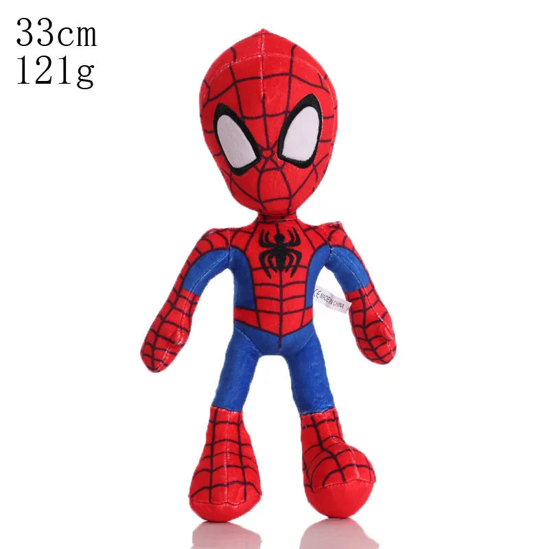 2025 Marvel 20-30Cm  Spiderman Plush Toy Soft Stuffed Cartoon Stuffed Doll Large Plush Boy Cloth Doll Pillow Kids Christmas Gift
