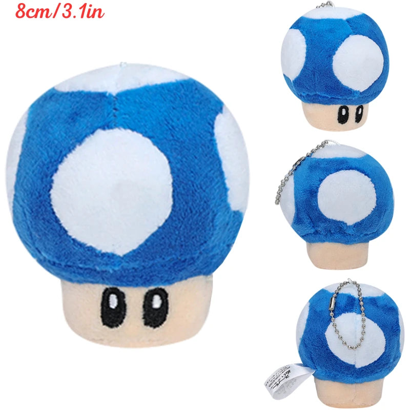 Kawaii Mario Luigi Green Yoshi Super Star Plush Toys Keychain Cute Triple Bananas Ice Fire Flowers Anime Peluche Dolls Pandents