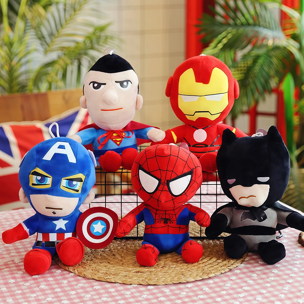 2025 Marvel 20-30Cm  Spiderman Plush Toy Soft Stuffed Cartoon Stuffed Doll Large Plush Boy Cloth Doll Pillow Kids Christmas Gift
