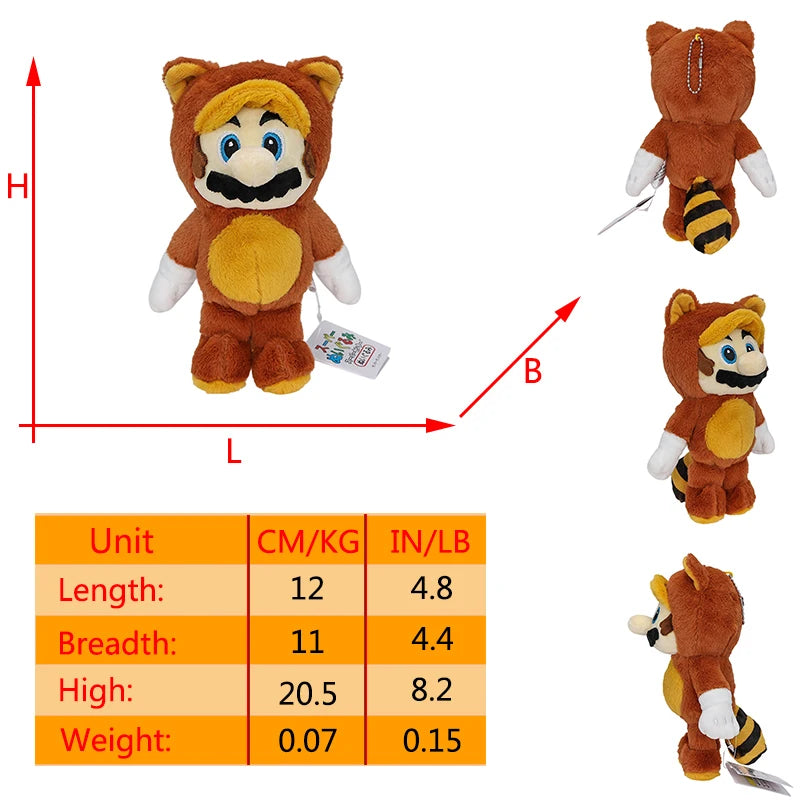 Mario Luigi Plush Toys Waluigi Wario Mario Bros Cosplay Elephant Cat Bear Peluche Stuffed Dolls Halloween Birthday Gifts