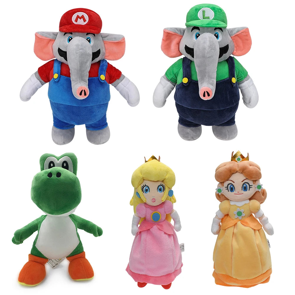 Super Mario Bros. Wonder Plush Toy Mairo Luigi Princess Peach Daisy Toad Toadette Yoshi Soft Stuffed Dolls Nabbit Skedaddlers