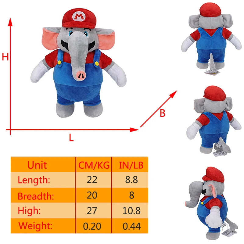 Mario Luigi Plush Toys Waluigi Wario Mario Bros Cosplay Elephant Cat Bear Peluche Stuffed Dolls Halloween Birthday Gifts