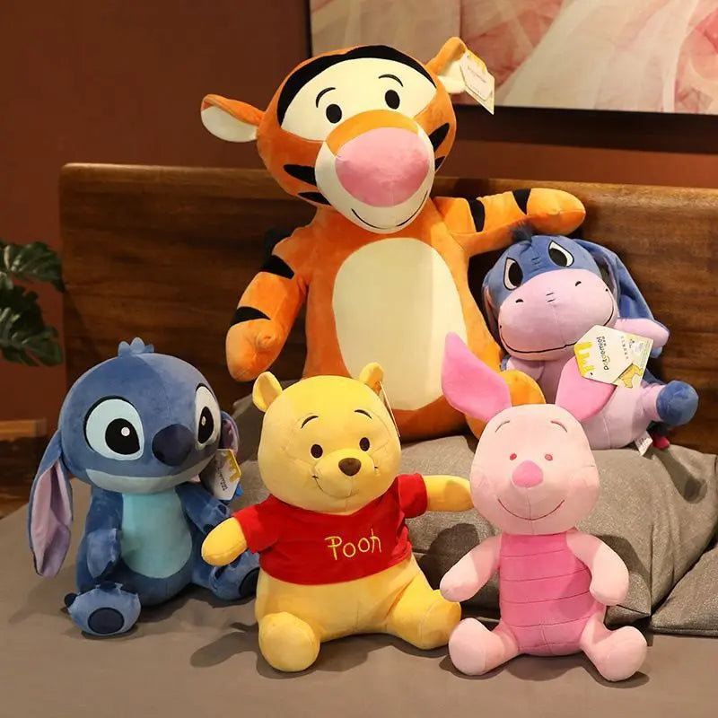 21-25cm Hot Disney Cartoon Figure Cute Animal Qi-ear Donkey Pijie Winnie The Pooh Tigger Toy Doll Children Room Ornament Gift