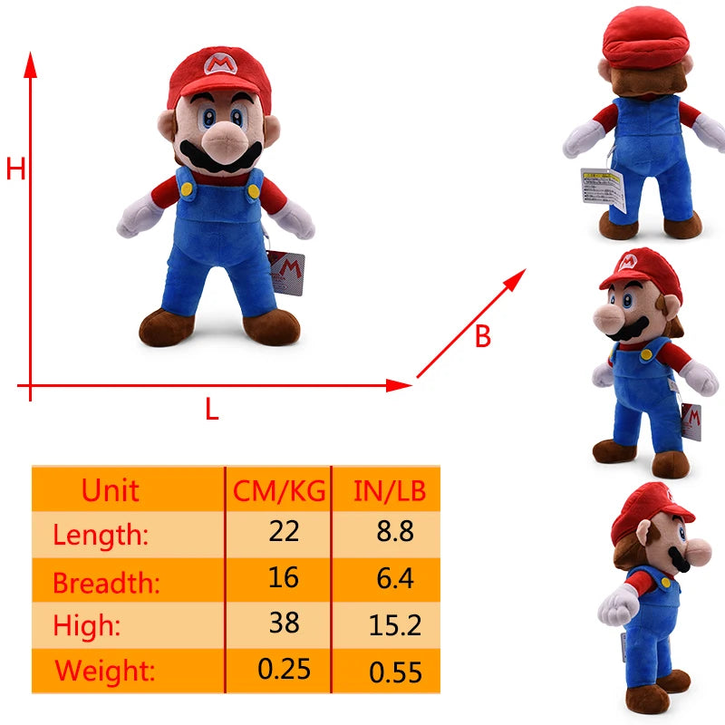 Mario Luigi Plush Toys Waluigi Wario Mario Bros Cosplay Elephant Cat Bear Peluche Stuffed Dolls Halloween Birthday Gifts