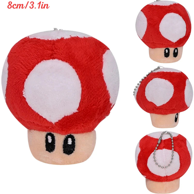 Kawaii Mario Luigi Green Yoshi Super Star Plush Toys Keychain Cute Triple Bananas Ice Fire Flowers Anime Peluche Dolls Pandents