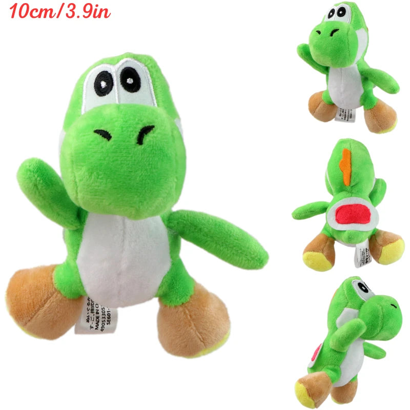 Kawaii Mario Luigi Green Yoshi Super Star Plush Toys Keychain Cute Triple Bananas Ice Fire Flowers Anime Peluche Dolls Pandents