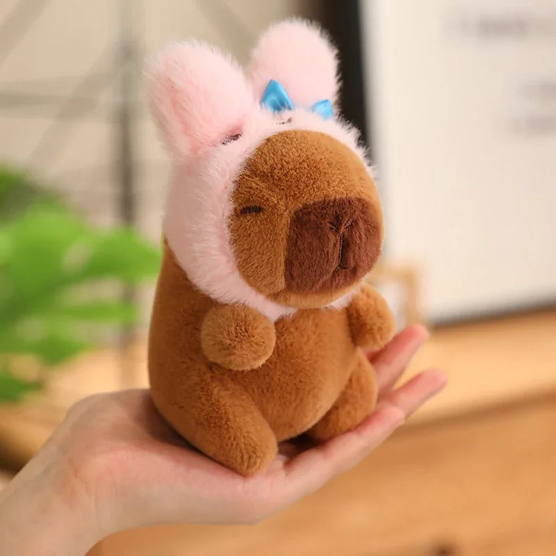 24 Styles Capybara Cosplay Pikachu Plush Toy Capibala Pendant Keychain Disney Stitch Sanrio Kuromi Stuffed Doll Bag Decor Gift