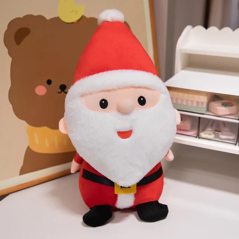 Cute Santa Claus & Elk Snowman Gingerbread Man Plush Toys Stuffed Animal Doll Christmas Gifts For Children Kids Home Decoration