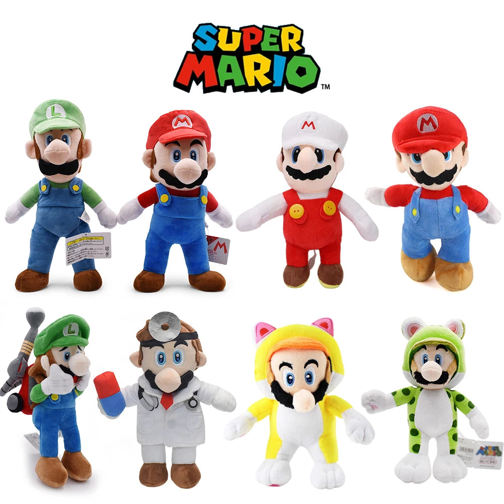 Mario Luigi Plush Toys Waluigi Wario Mario Bros Cosplay Elephant Cat Bear Peluche Stuffed Dolls Halloween Birthday Gifts