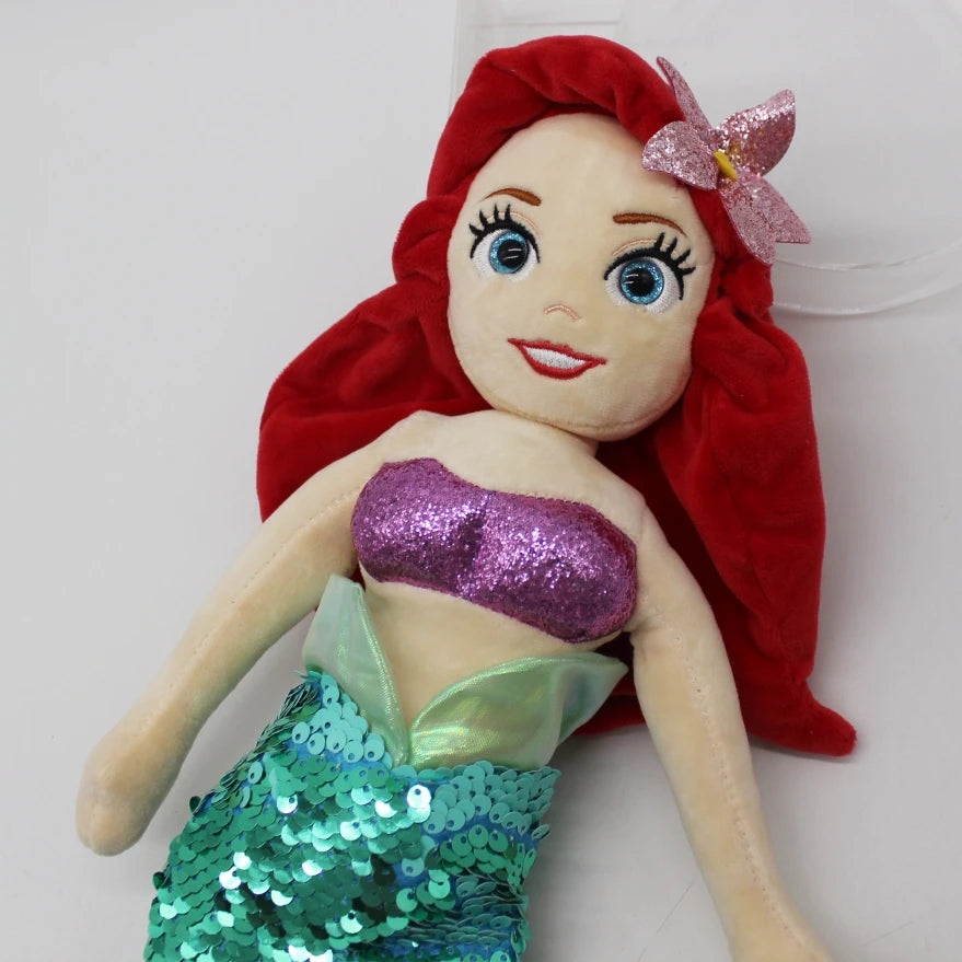 1piece 40cm Disney princess The Little Mermaid Ariel princess and flounder Stuffed Soft Toys The Mermaid plush dolls