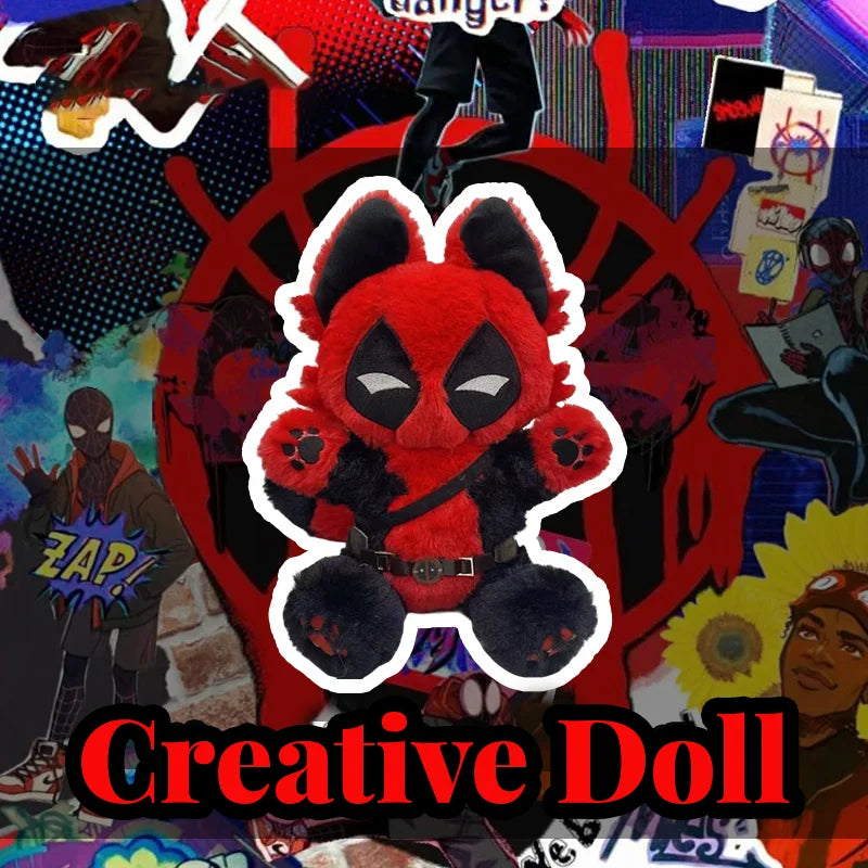 25Cm Character Peripheral Miles Spider-Man Cat Shape Kawaii Plush Doll Home Decoration Christmas Birthday Gift Room Decorated