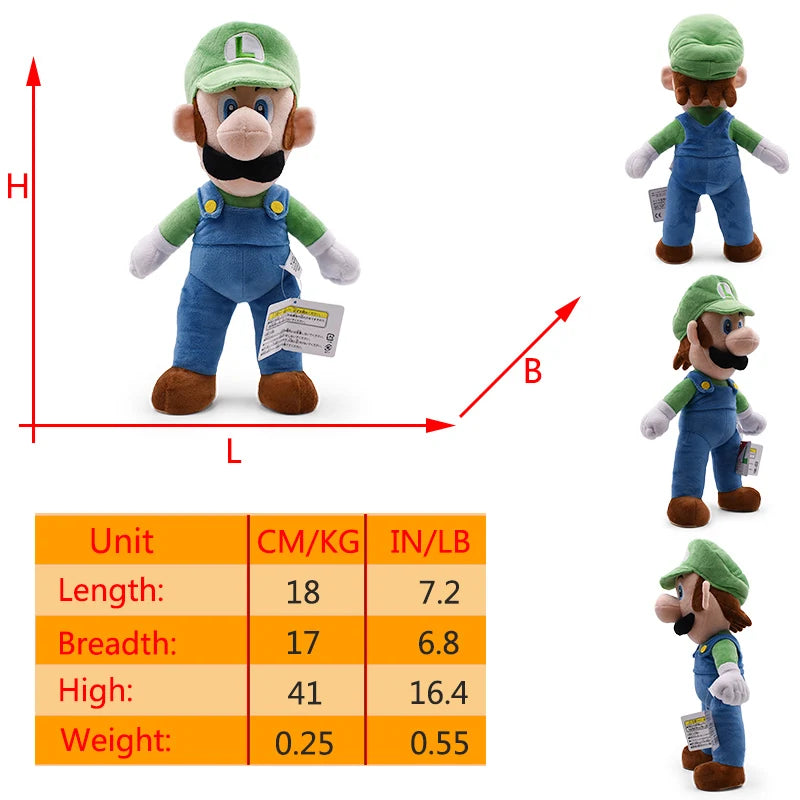 Mario Luigi Plush Toys Waluigi Wario Mario Bros Cosplay Elephant Cat Bear Peluche Stuffed Dolls Halloween Birthday Gifts