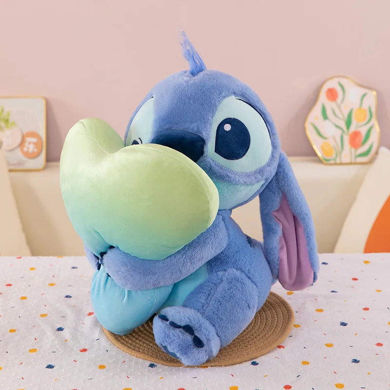 2025 New Cute Valentine'S Day Heart-Wrenching Stitch Series Plush Toys Hugging Flowers Stitch Blue Pink Stitch Birthday Gift