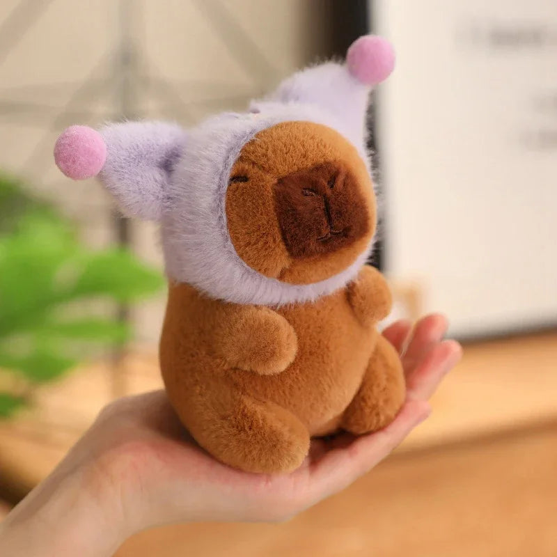 24 Styles Capybara Cosplay Pikachu Plush Toy Capibala Pendant Keychain Disney Stitch Sanrio Kuromi Stuffed Doll Bag Decor Gift