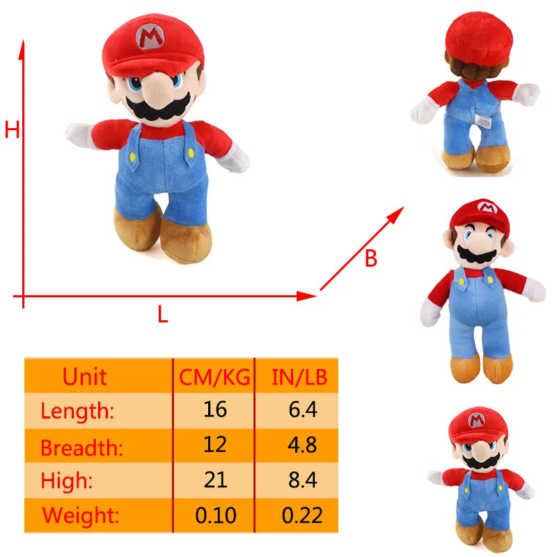 Mario Luigi Plush Toys Waluigi Wario Mario Bros Cosplay Elephant Cat Bear Peluche Stuffed Dolls Halloween Birthday Gifts
