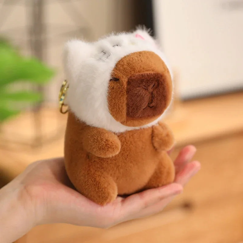 24 Styles Capybara Cosplay Pikachu Plush Toy Capibala Pendant Keychain Disney Stitch Sanrio Kuromi Stuffed Doll Bag Decor Gift