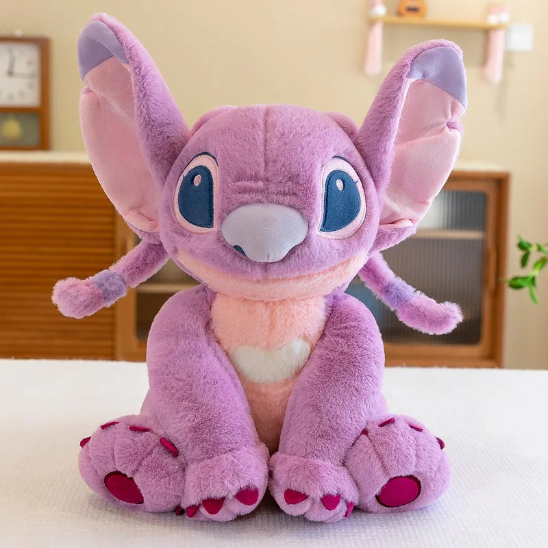 30/45/60/80cm Disney Large Lilo&stitch Angel Plush Doll Cute Stitch Girlfriend Angel Plush Toy Couple Gift Girl Birthday Gift