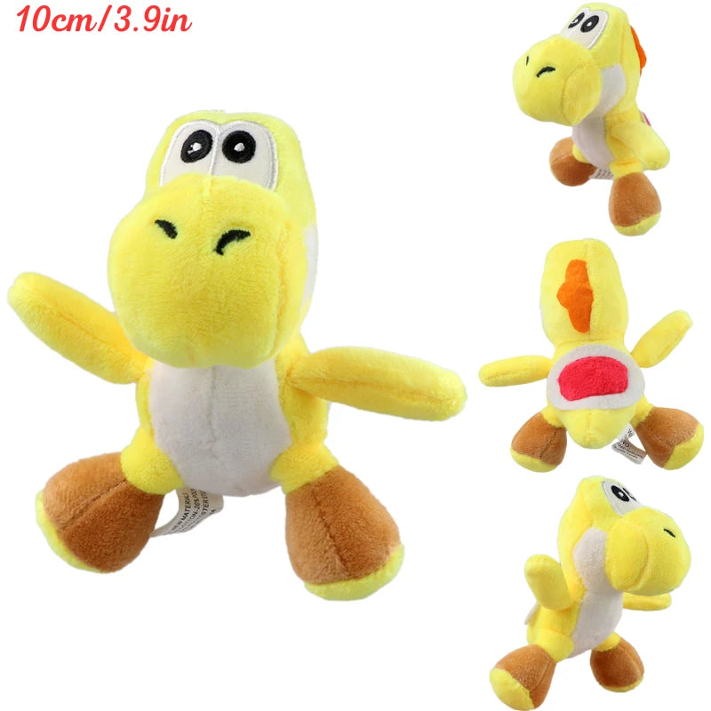 Kawaii Mario Luigi Green Yoshi Super Star Plush Toys Keychain Cute Triple Bananas Ice Fire Flowers Anime Peluche Dolls Pandents