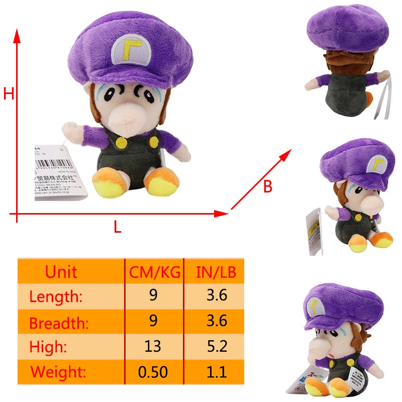Mario Luigi Plush Toys Waluigi Wario Mario Bros Cosplay Elephant Cat Bear Peluche Stuffed Dolls Halloween Birthday Gifts