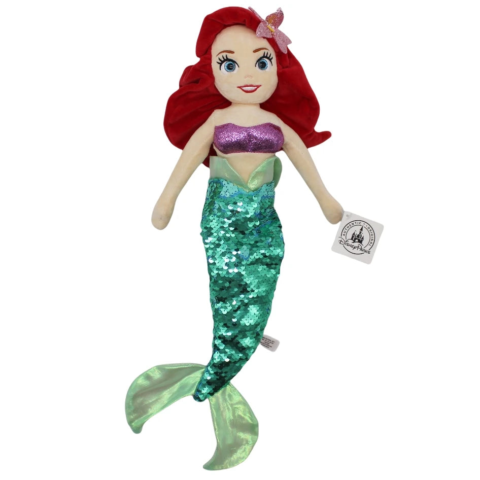 1piece 40cm Disney princess The Little Mermaid Ariel princess and flounder Stuffed Soft Toys The Mermaid plush dolls
