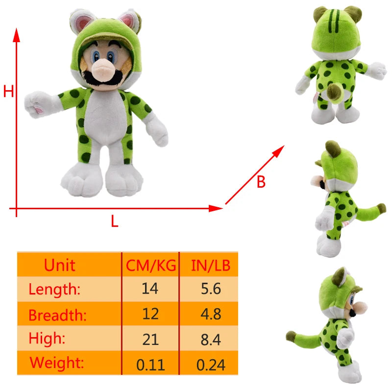 Mario Luigi Plush Toys Waluigi Wario Mario Bros Cosplay Elephant Cat Bear Peluche Stuffed Dolls Halloween Birthday Gifts
