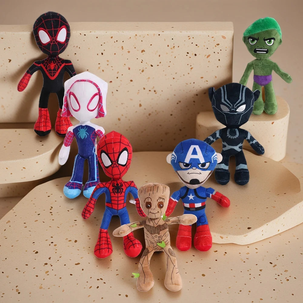 2025 Marvel 20-30Cm  Spiderman Plush Toy Soft Stuffed Cartoon Stuffed Doll Large Plush Boy Cloth Doll Pillow Kids Christmas Gift