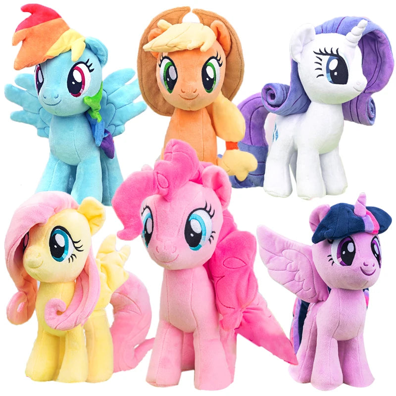 HQ My Little Pony Plush Toys Twilight Sparkle Pinkie Pie Rarity Fluttershy Applejack Rainbow Dash Stuffed Doll Kid Xmas Gift